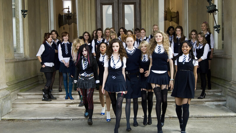 Group of Schoolgirls — Black