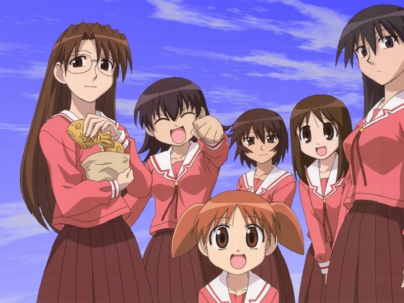 Group of Schoolgirls — Blue