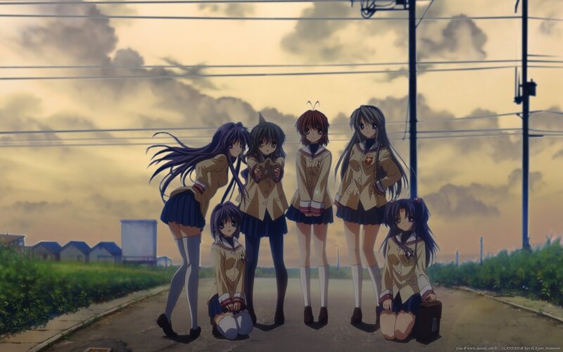 Group of Schoolgirls on Road