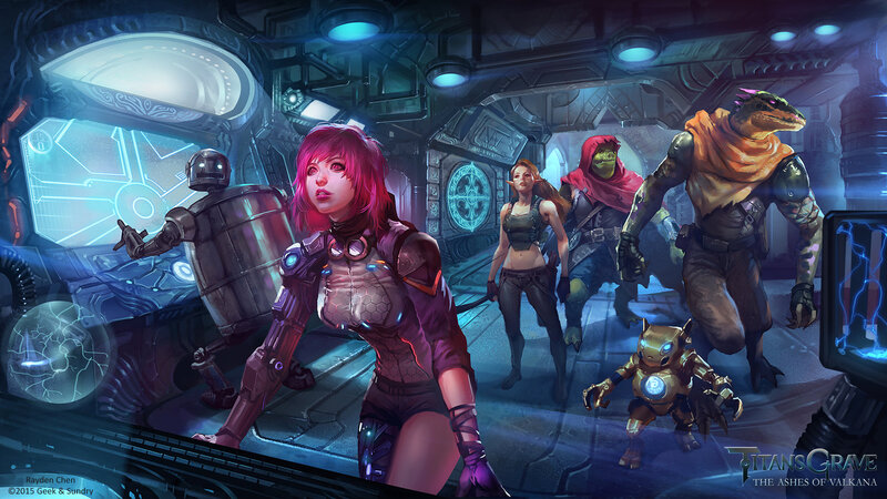 Group of Sci-fi Characters — Blue