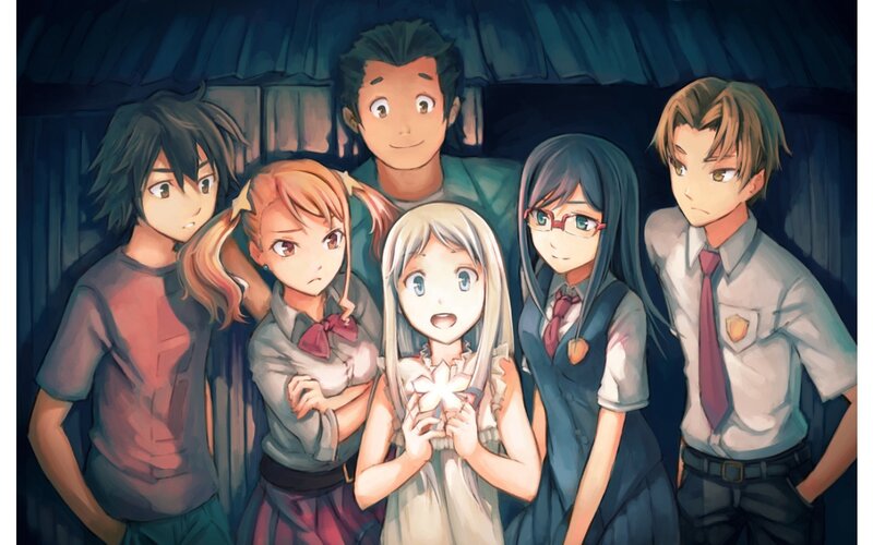 Group of Six Anime Characters — Blue