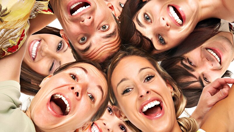 group of smiling people