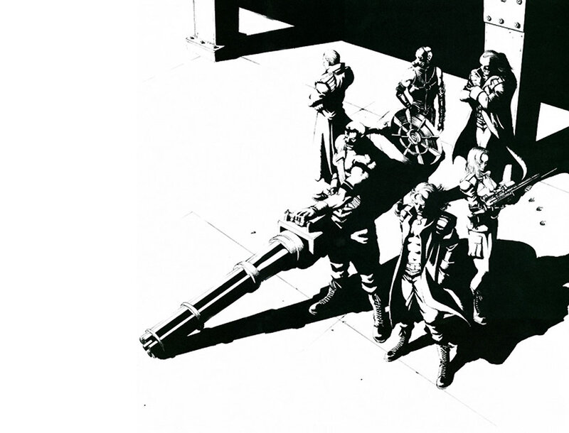 Group of Soldiers with Weapons — Black