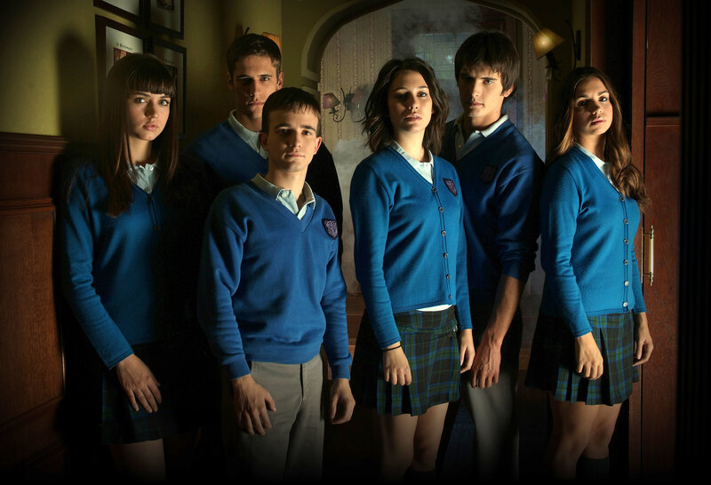 Group of students in school uniforms