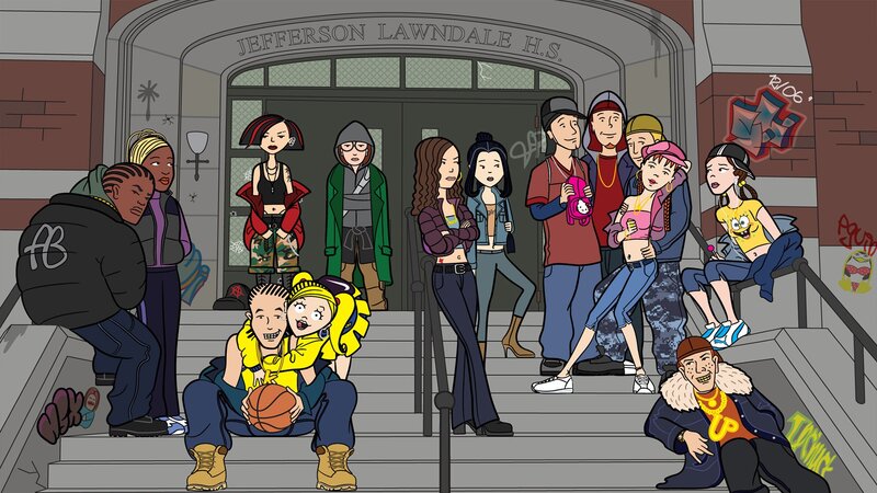 Group of Students Outside School