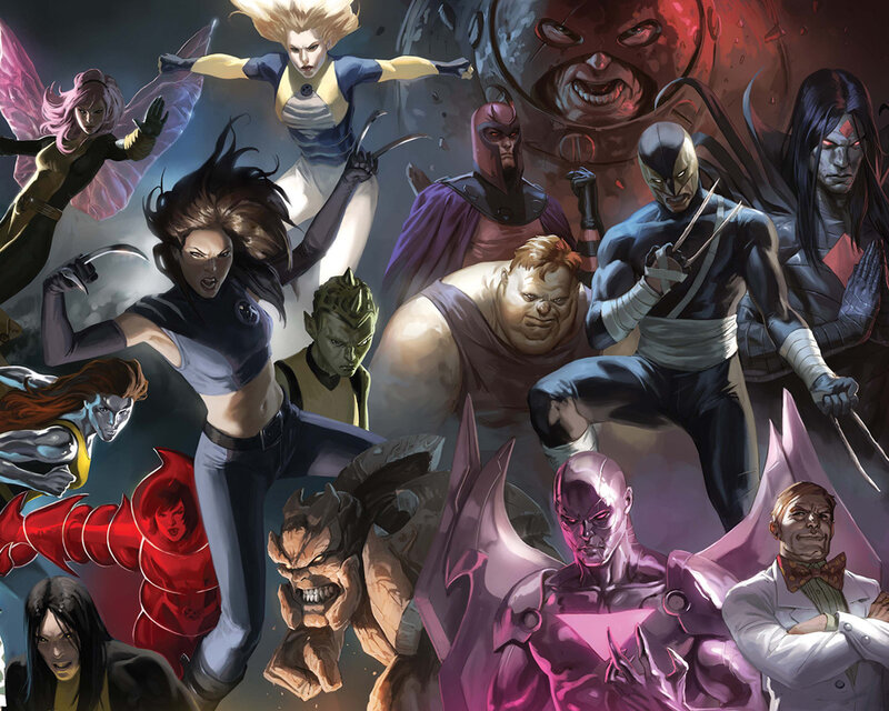 Group of Superheroes and Villains — Purple