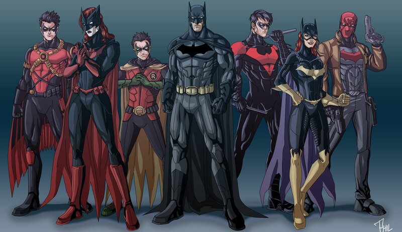 Group of Superheroes — Black, Dramatic, Digital Art, Costumes