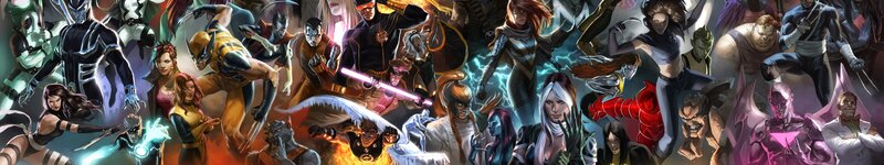 Group of Superheroes — Purple, Dramatic