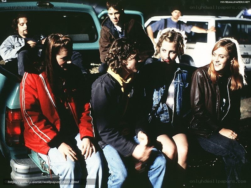 Group of teenagers at night