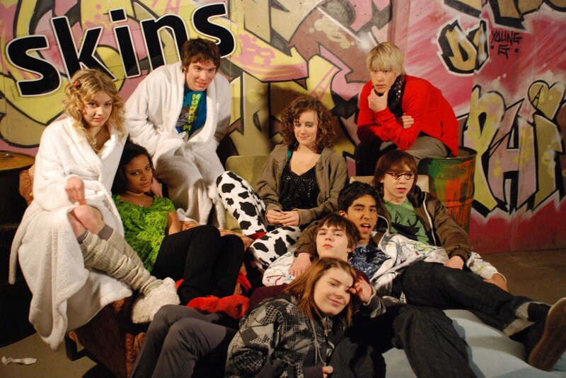 Group of teens in a graffiti room