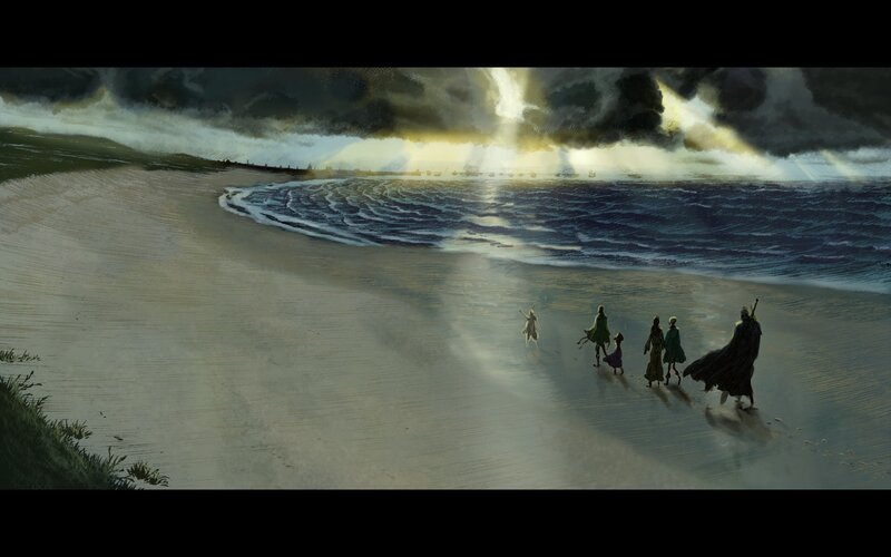 Group of Travelers on Beach