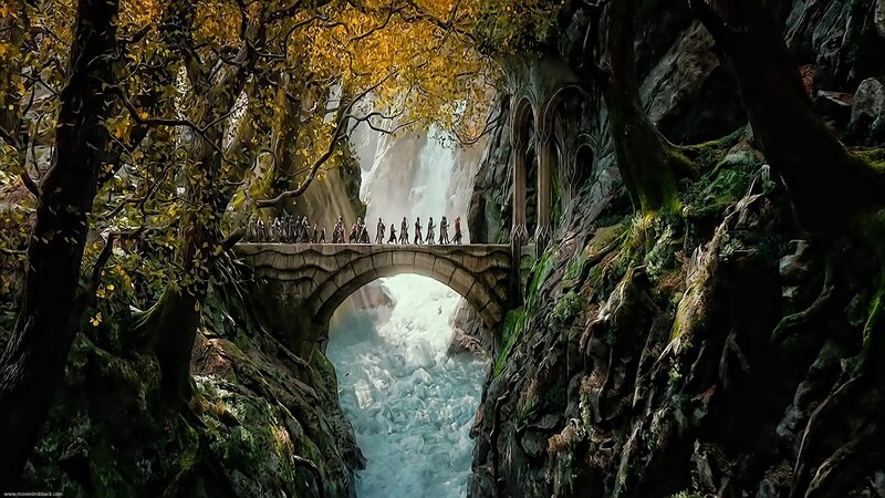 Group of Travelers on Bridge