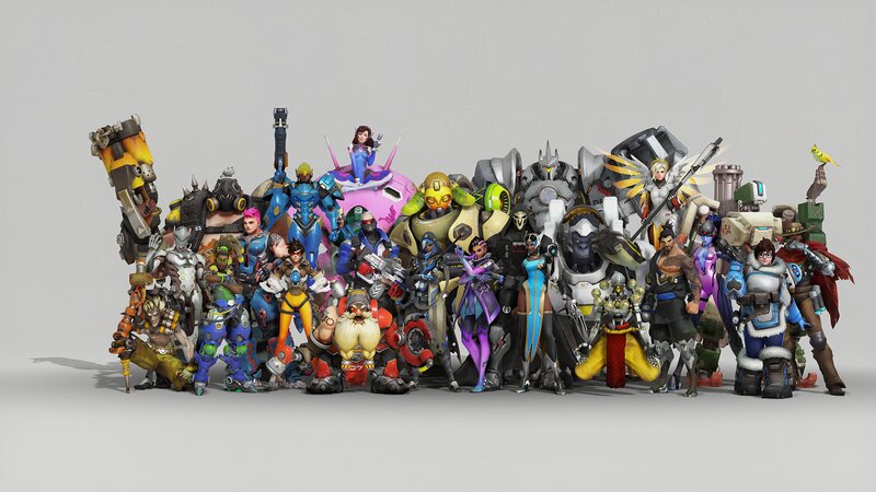 Group of Video Game Characters — Gray, Neutral