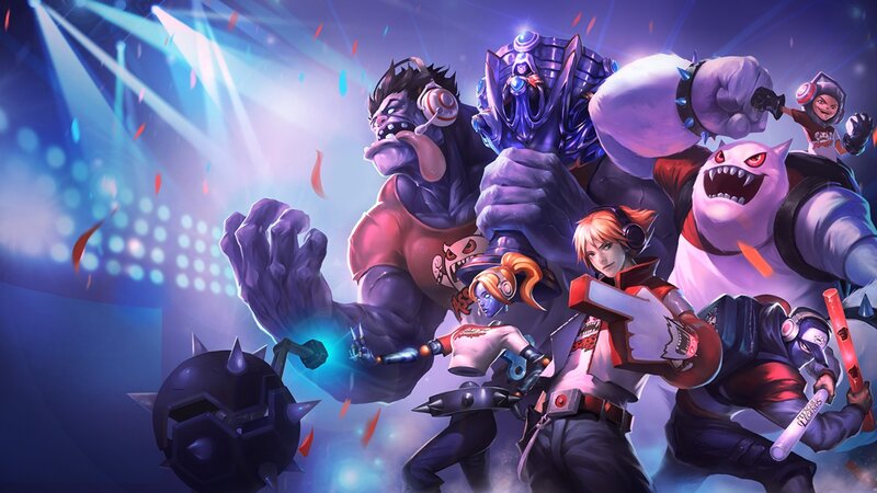Group of Video Game Characters — Purple, Energetic