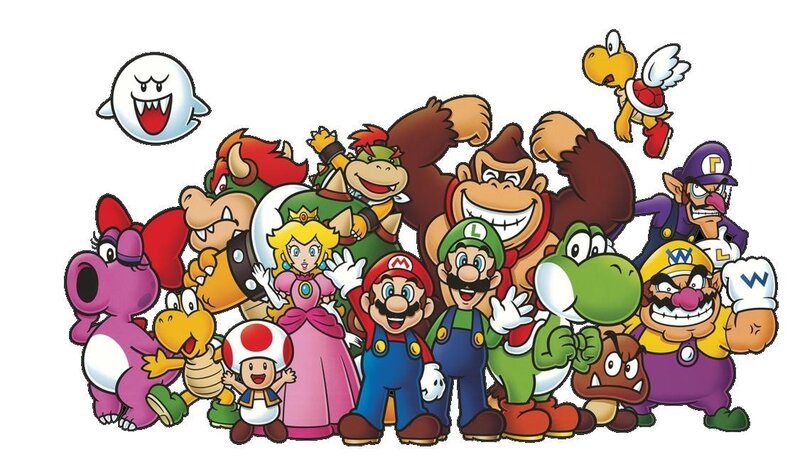 Group of Video Game Characters — Red, Playful