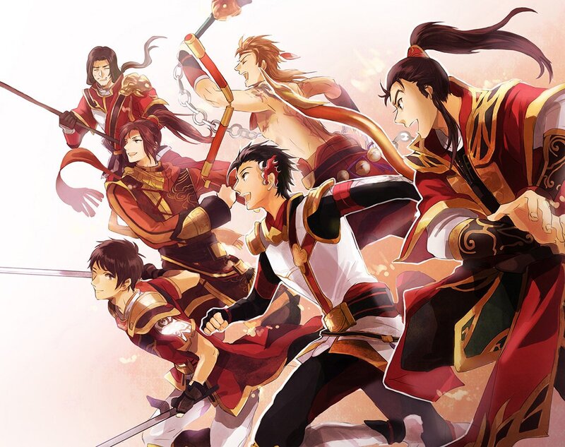 Group of Warriors in Motion