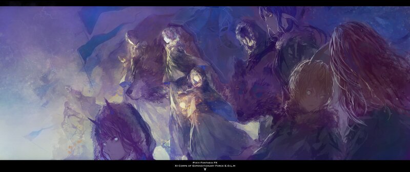 Group of Warriors in Winter