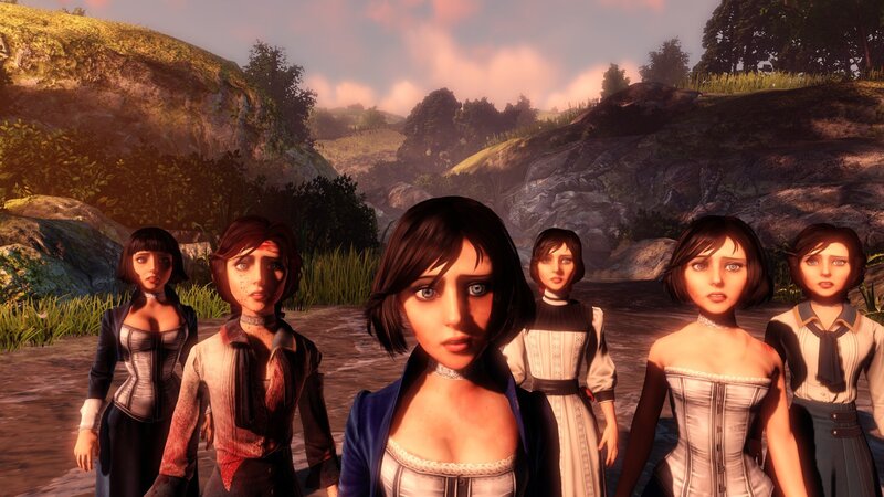 group of women in a game scene