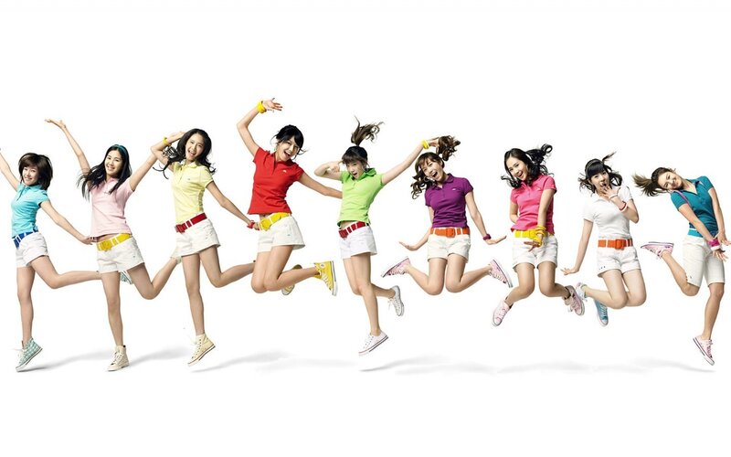 group of women jumping