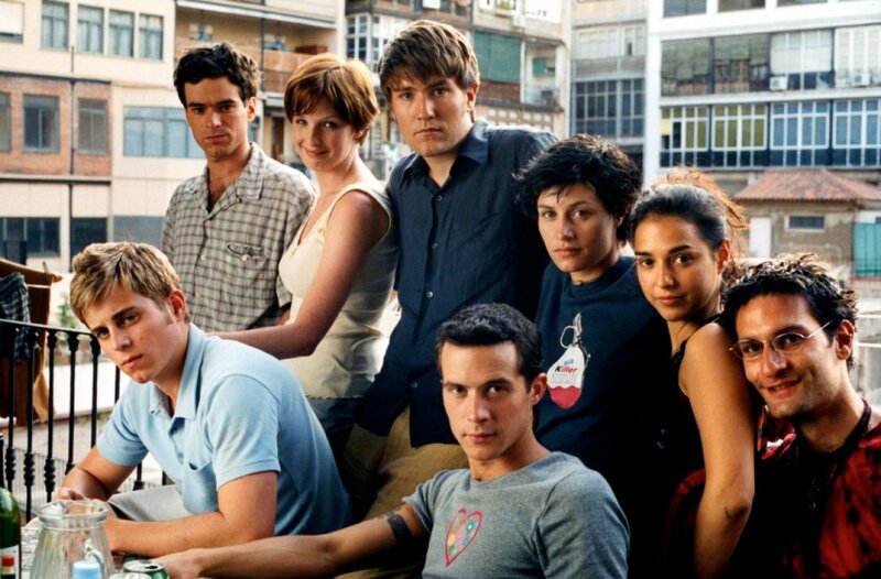 Group of young adults on a balcony