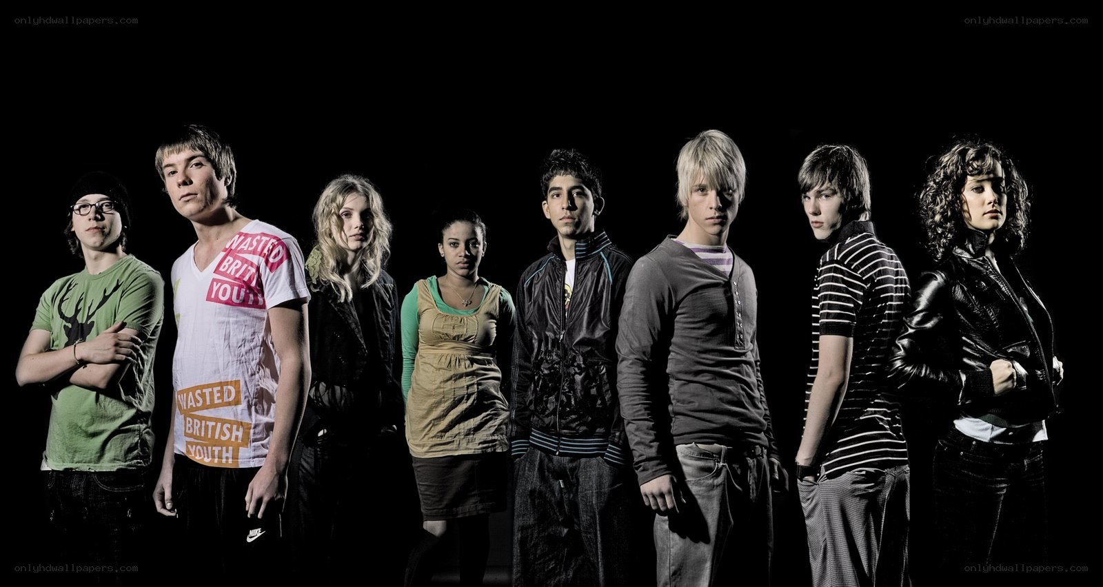 group of young people posing