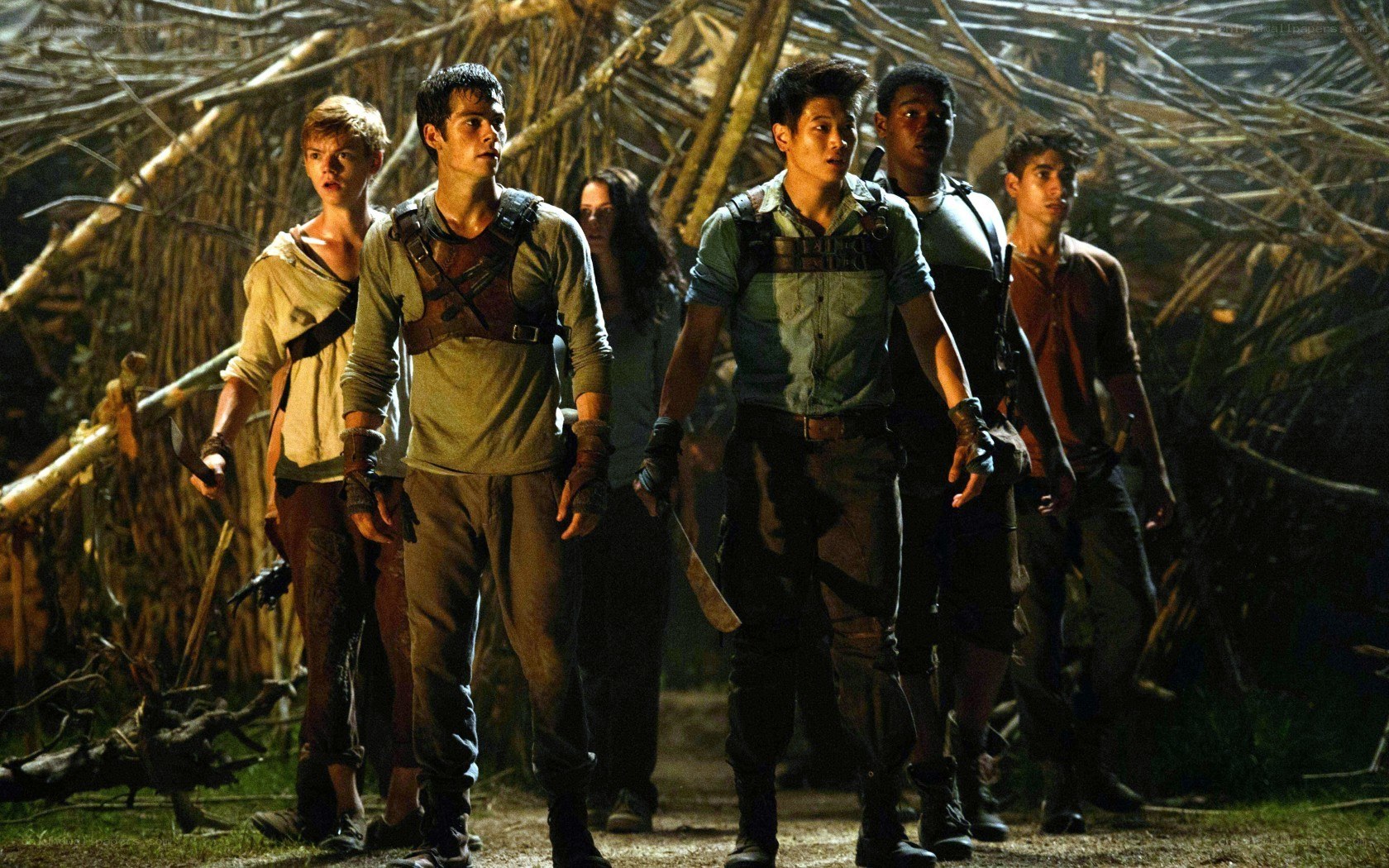 group of young warriors in jungle