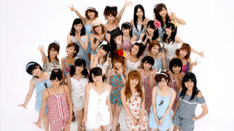 group of young women posing