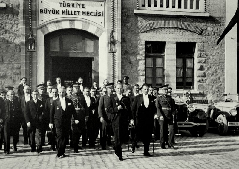 Group outside Turkish Parliament