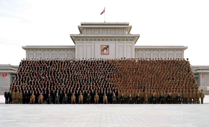 Group photo at Kumsusan Palace