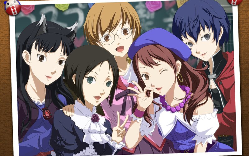 group photo of anime characters