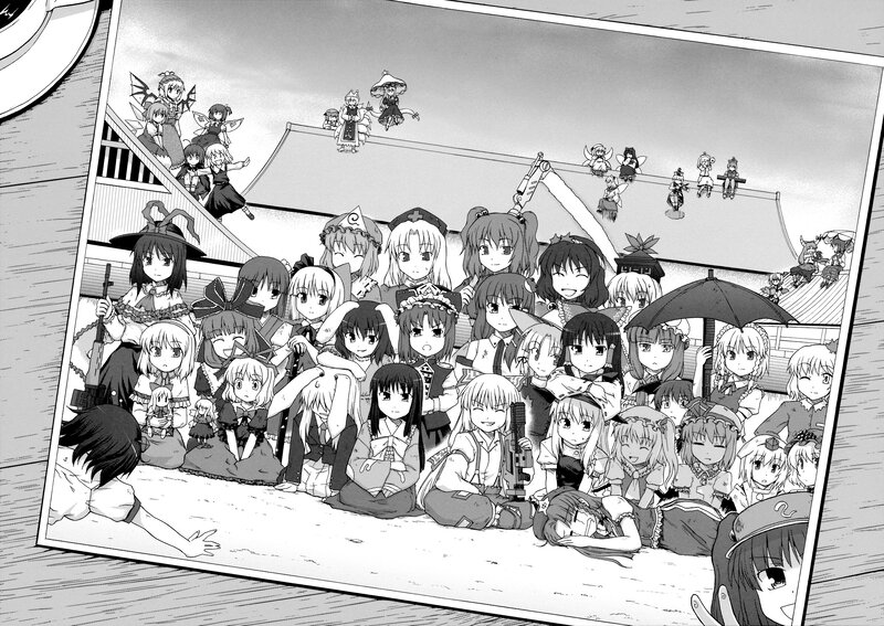 group photo of anime characters