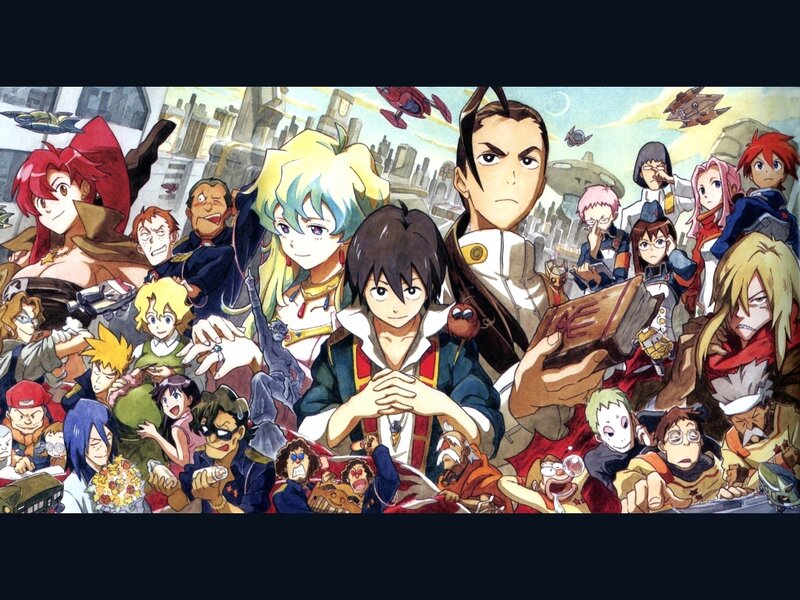 Group portrait of anime characters