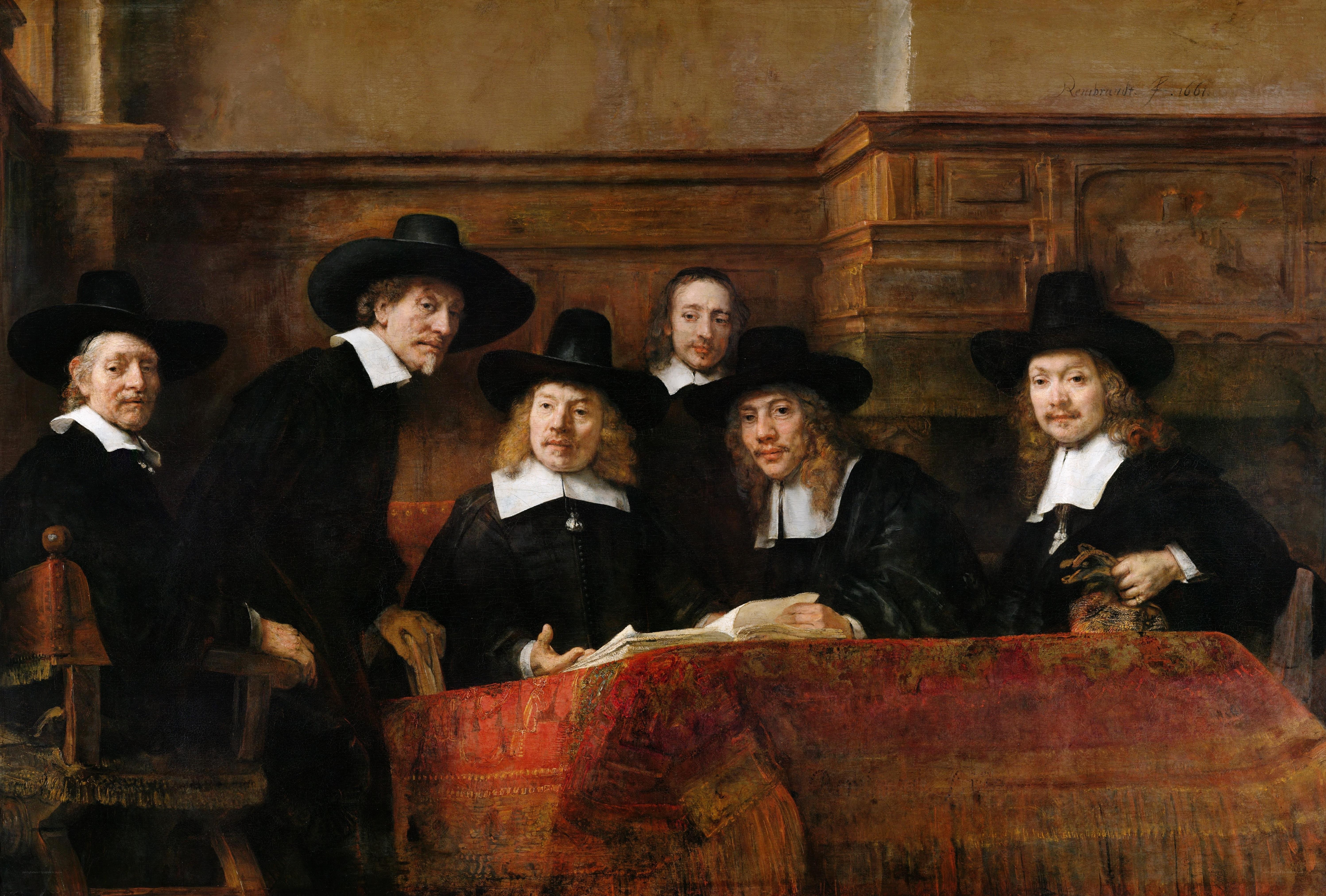 Group portrait of six men