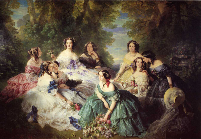 Group portrait of women in garden