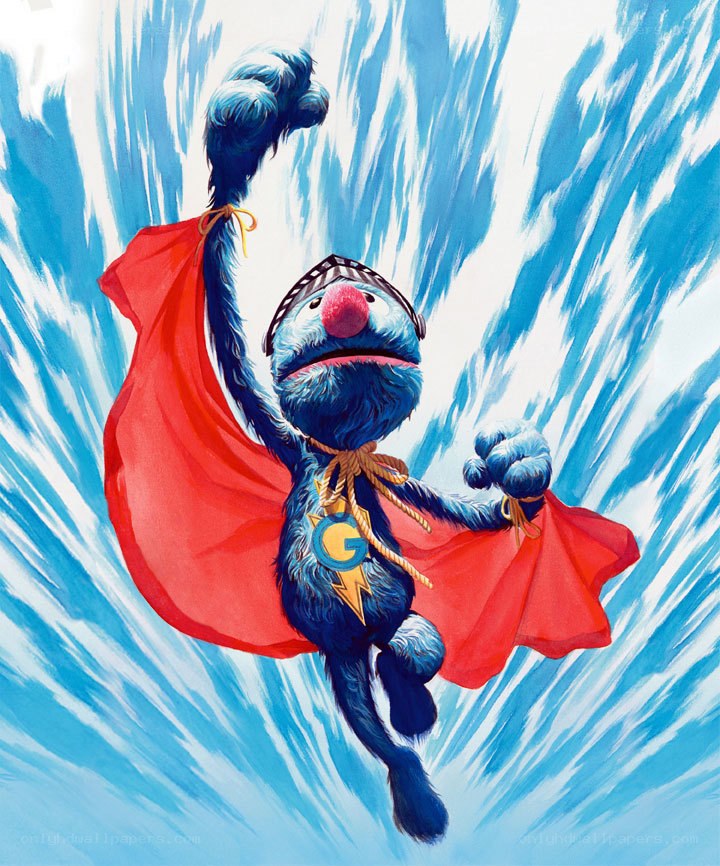 Grover as a superhero