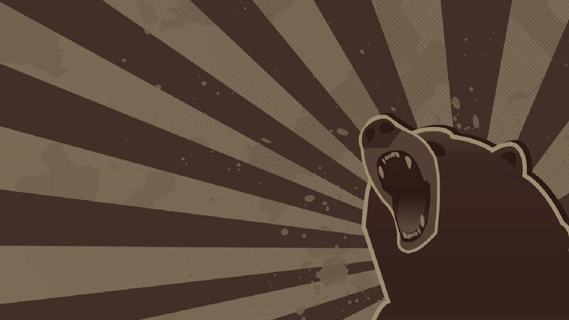 Growling Bear Head — Brown