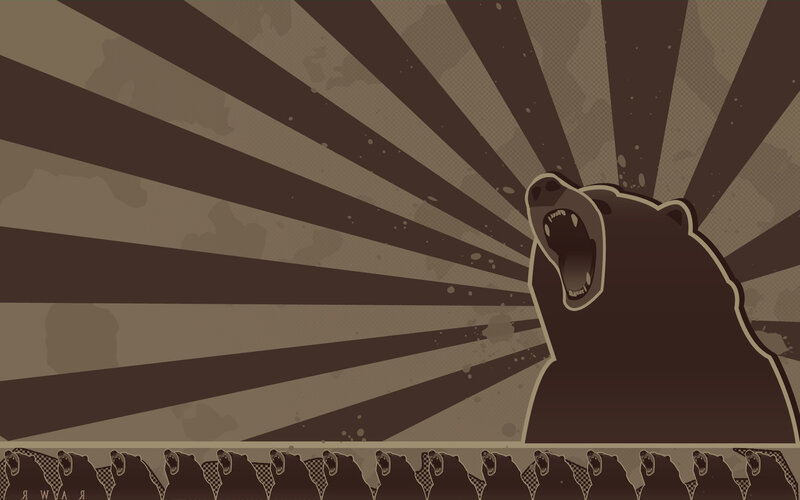 Growling Bear Silhouette