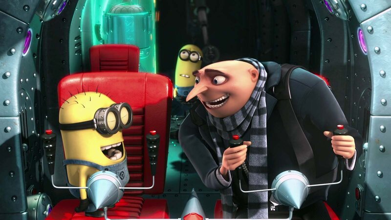 Gru and Minions in Cockpit — Yellow
