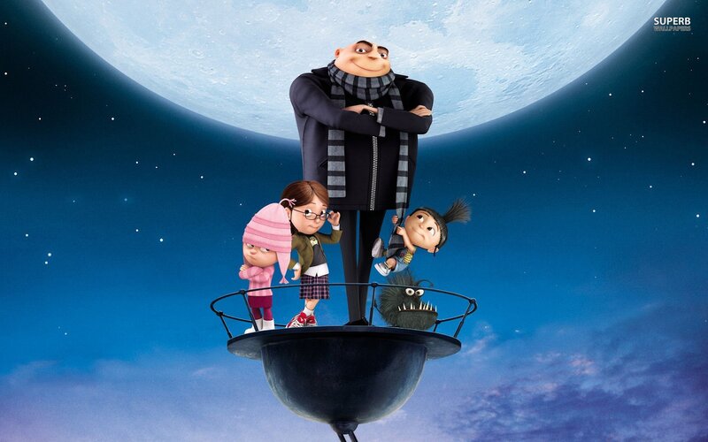 Gru and the girls in space