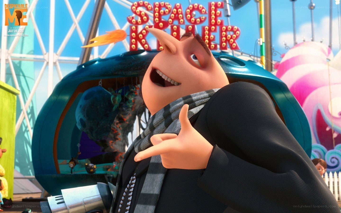 Gru at amusement park