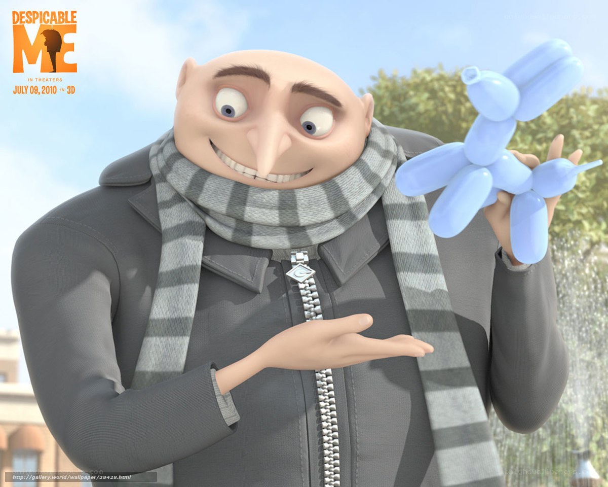 Gru with balloon dog