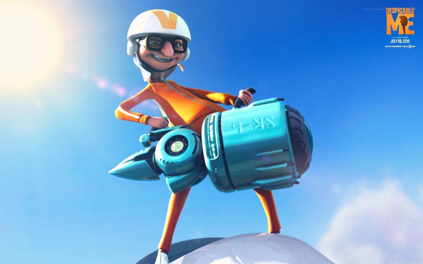Gru with jetpack in Despicable Me