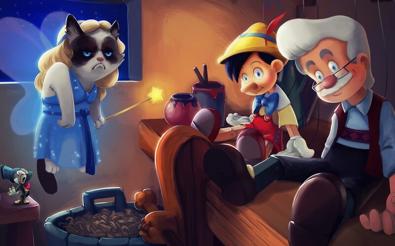 Grumpy Cat as a fairy