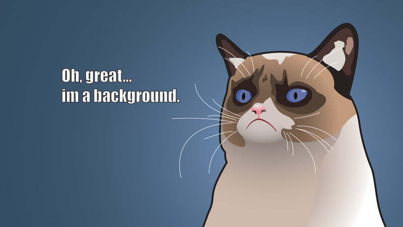 Grumpy Cat — Blue