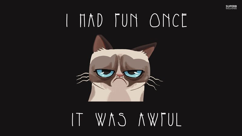Grumpy Cat Meme — Black
