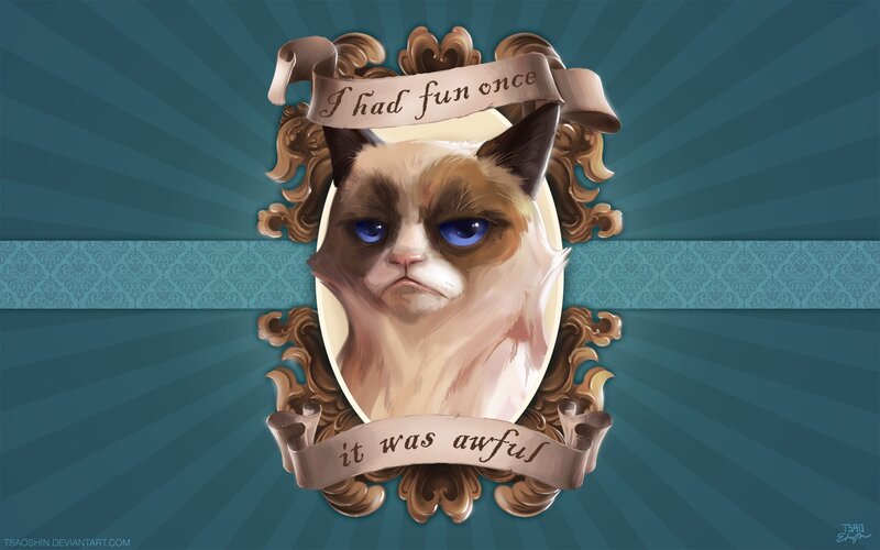 Grumpy Cat portrait