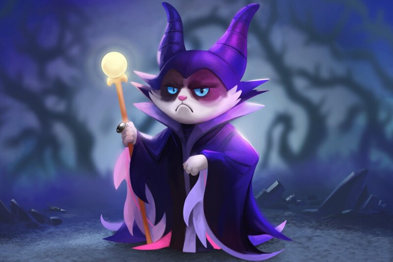 Grumpy Cat Witch
