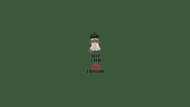 Grumpy Cat with Crown — Green
