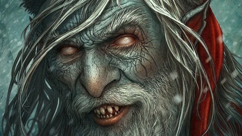 grumpy old troll in snow