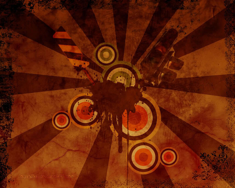 grunge abstract art with targets